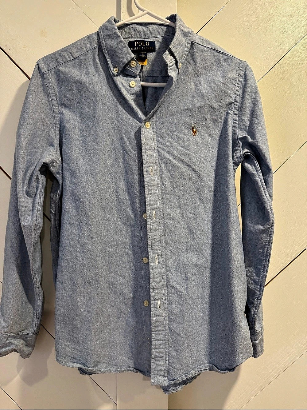 Polo Ralph Lauren Boys Cotton Oxford Shirt Blue Size Large